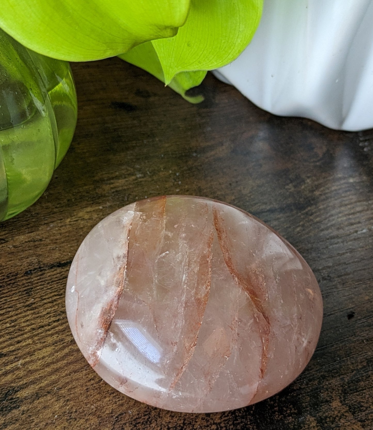 Fire Quartz Palm Stone (Medium)