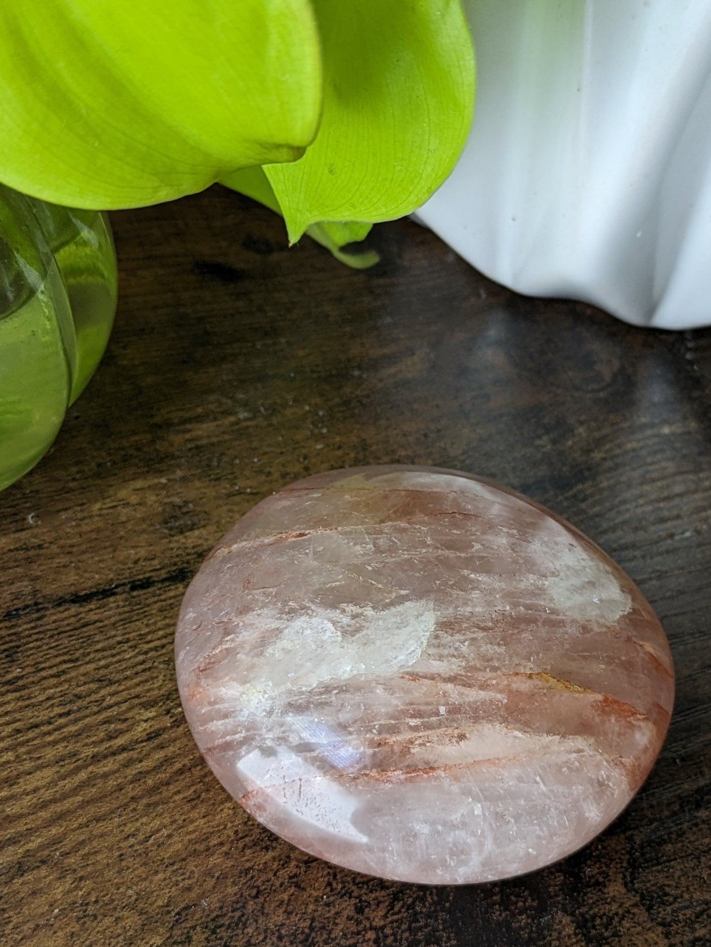 Fire Quartz Palm Stone (Medium)