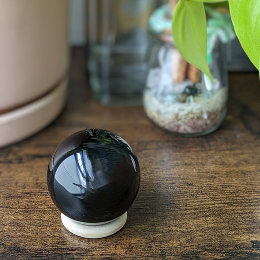 Black Obsidian Sphere (Medium)