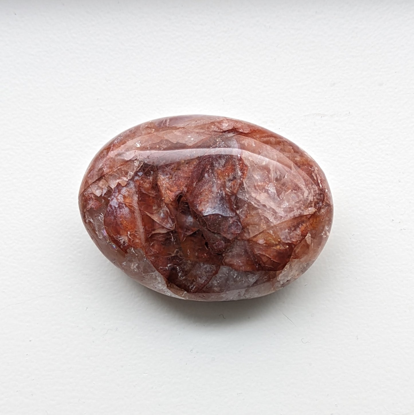 Fire Quartz Palm Stone (Medium)